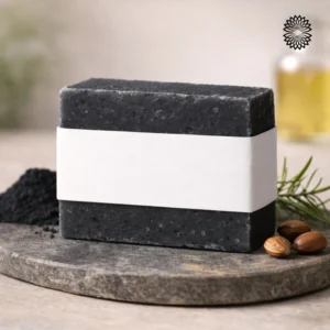 Jabón Purificante de Carbón Activado Luz Azul, limpieza profunda, sólido, con Carbón activado, Árbol de té